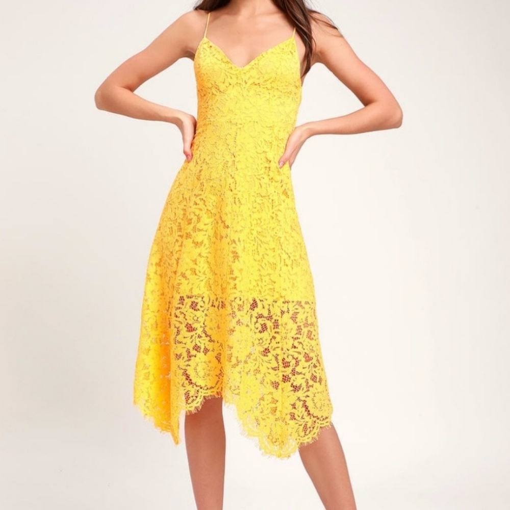 Lulu's Yellow lace dress